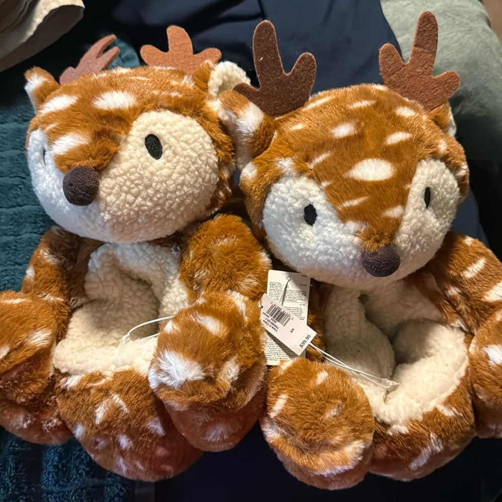 Reindeer slippers. Too cute! Never worn.